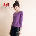 Women Pullovers Fashion O Neck Solid Color Long sleeve Knitted Cashmere Sweater